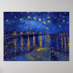 Vincent Van Gogh, De sterrennacht-schilderij Poster