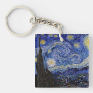 Vincent Van Gogh - De sterrennacht Sleutelhanger