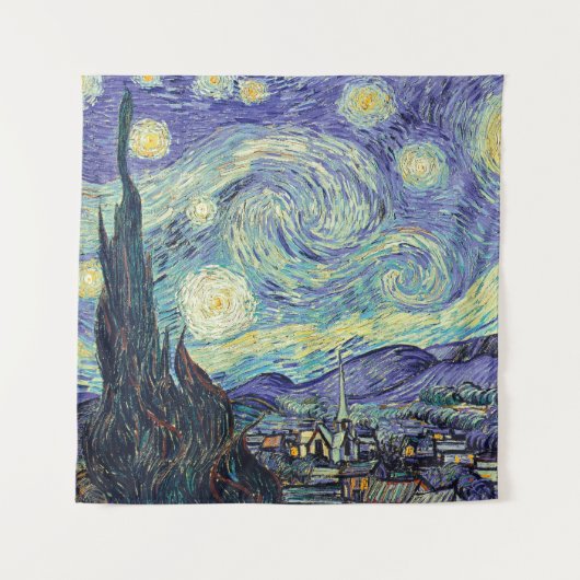 Vincent Van Gogh De Sterrennacht Wandkleed (Voorkant)
