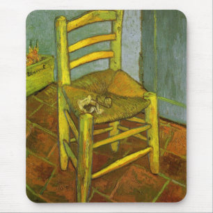 Vincent van Gogh - De stoel van Vincent met zijn p Muismat