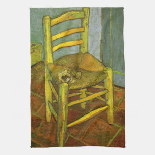 Vincent van Gogh - De stoel van Vincent met zijn p Theedoek