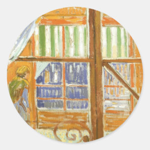 Vincent van Gogh - De venster van een slagerij Ronde Sticker