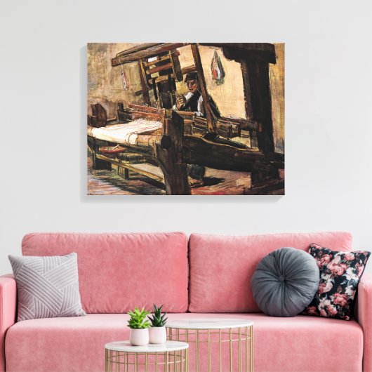 Vincent Van Gogh - de Weaver - Fine Art Canvas Afdruk (Insitu (Woonkamer))