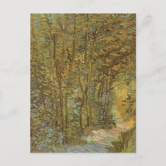 Vincent van Gogh - De weg in het Bos Briefkaart (Voorkant)