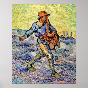 Vincent Van Gogh - De Zaaiende Man - Schilderkunst Poster