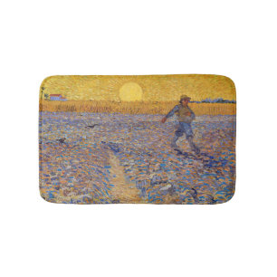 Vincent van Gogh - De Zaaier bij Ondergaande Zon Badmat
