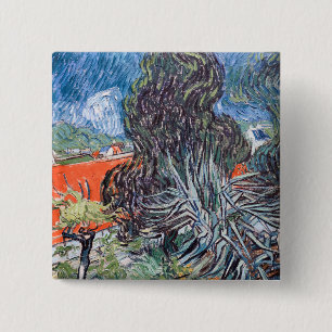 Vincent van Gogh - Doctor Gachet's tuin Vierkante Button 5,1 Cm