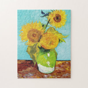 Vincent Van Gogh drie zonnebloemen in een vaas Legpuzzel