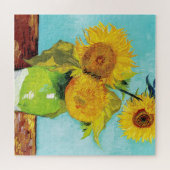 Vincent Van Gogh drie zonnebloemen in een vaas Legpuzzel (Horizontaal)