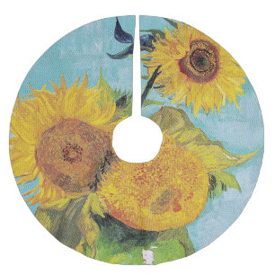 Vincent Van Gogh - Drie zonnebloemen in een Vase Kerstboom Rok