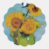 Vincent Van Gogh - Drie zonnebloemen in een Vase Ornament Kaart (Achterkant)