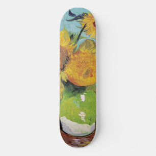 Vincent Van Gogh - Drie zonnebloemen in een Vase Skateboard