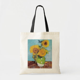 Vincent Van Gogh - Drie zonnebloemen in een Vase Tote Bag