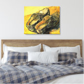 Vincent van Gogh - Een paar leren klompen Canvas Afdruk (Insitu (Slaapkamer))