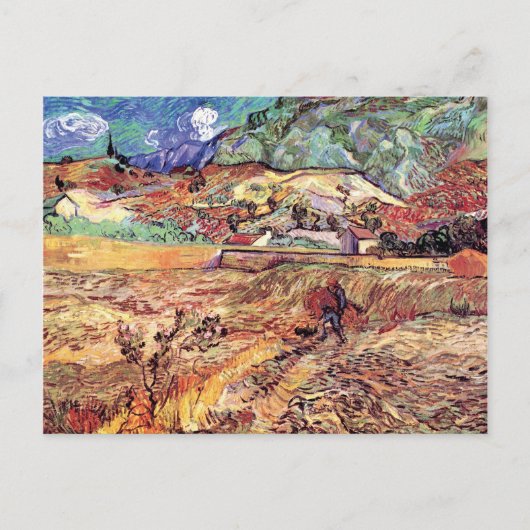 Vincent Van Gogh - Enclosed Wheat Field Fine Art Briefkaart (Voorkant)