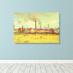 Vincent van Gogh - Fabrieken bij Asnières Canvas Afdruk