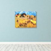 Vincent van Gogh - Farmhouse in Provence Fine Art Canvas Afdruk (Insitu (Houten vloer))