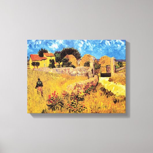 Vincent van Gogh - Farmhouse in Provence Fine Art Canvas Afdruk (Voorkant)