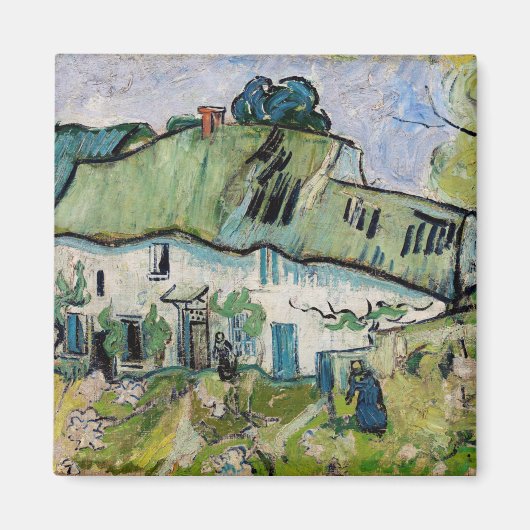 Vincent van Gogh - Farmhouse met Two Figures Magneet (Voorkant)