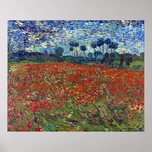 Vincent van Gogh Field of Poppies Poster (Voorkant)