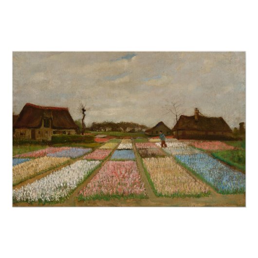 Vincent van Gogh Flower Beds in Holland, c. 1883 Perfect Poster (Voorkant)