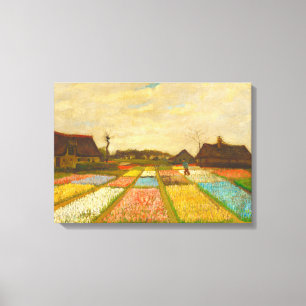 Vincent van Gogh Flower Beds in Nederland Canvas Afdruk