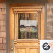 Vincent van Gogh - Flower Beds in Nederland Raamsticker (Huis Deur)