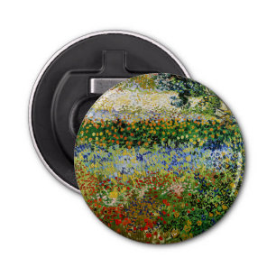 Vincent van Gogh - Flowering Garden Button Flesopener