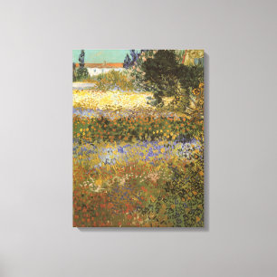 Vincent van Gogh - Flowering Garden Canvas Afdruk