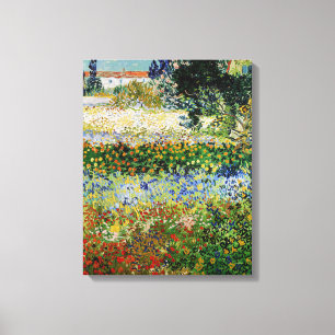 Vincent van Gogh - Flowering Garden Canvas Afdruk