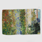 Vincent van Gogh - Flowering Garden Golfhanddoek (Horizontaal)