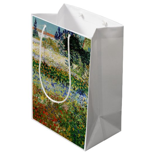Vincent van Gogh - Flowering Garden Medium Cadeauzakje (Achterkant Gekanteld)