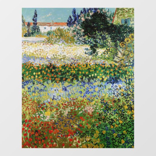 Vincent van Gogh - Flowering Garden Raamsticker (Vel)