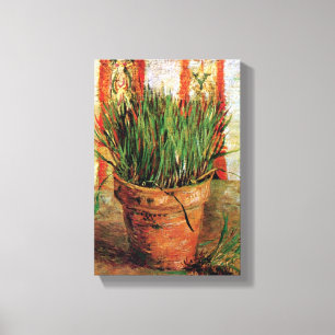 Vincent van Gogh - Flowerpot met Chives Canvas Afdruk