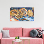 Vincent van Gogh - Four Cut Sunflower Canvas Afdruk (Insitu (Woonkamer))