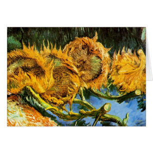 Vincent Van Gogh - Four Cut Sunflower Fine Art