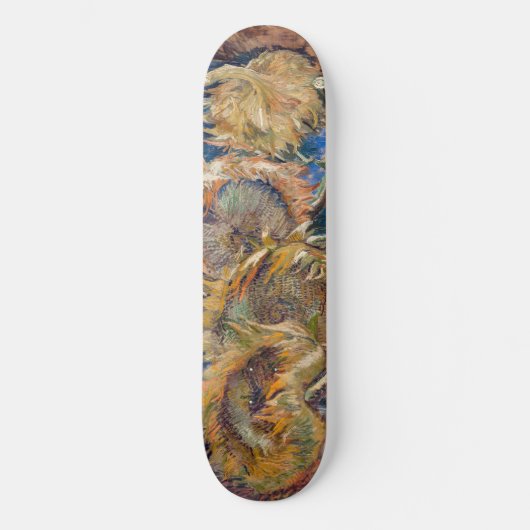 Vincent van Gogh - Four Cut Sunflower Skateboard (Voorkant)