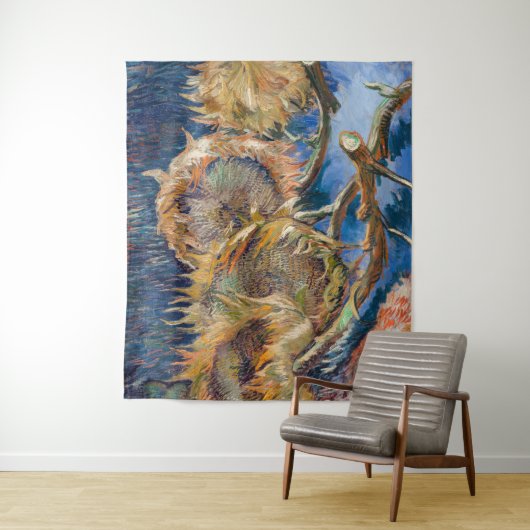 Vincent van Gogh - Four Cut Sunflower Wandkleed (In situ)