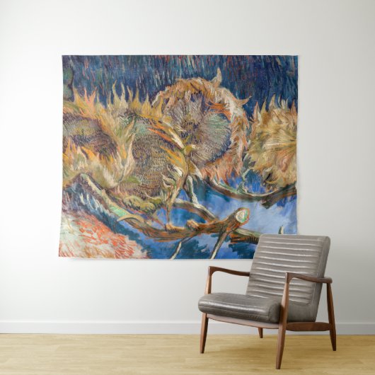 Vincent van Gogh - Four Cut Sunflower Wandkleed (In Situ (horizontaal))