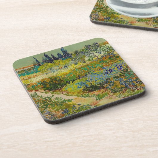 Vincent Van Gogh Garden in Arles Bier Onderzetter (Linkerzijde)