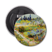 Vincent van Gogh - Garden in Arles Button Flesopener (Voorkant)