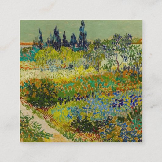 Vincent Van Gogh Garden in Arles Informatiekaartje (Voorkant)