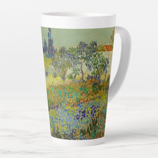 Vincent Van Gogh Garden in Arles Latte Mok (Rechterhoek)