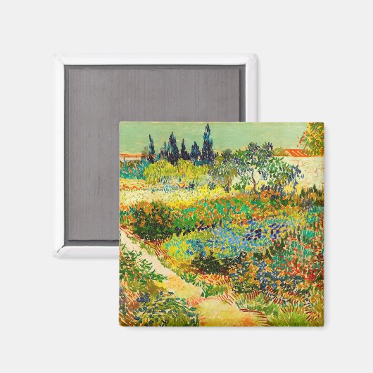 Vincent Van Gogh Garden in Arles Magneet (Voorkant / Achterkant)