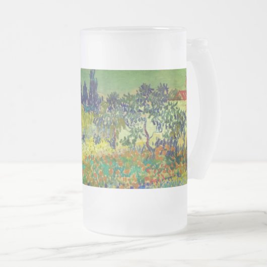 Vincent Van Gogh Garden in Arles Matglas Bierpul (Voorkant rechts)