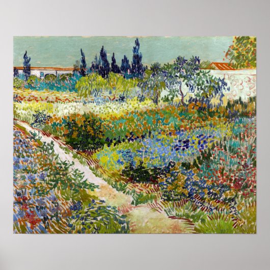 Vincent van Gogh Garden in Arles Poster (Voorkant)