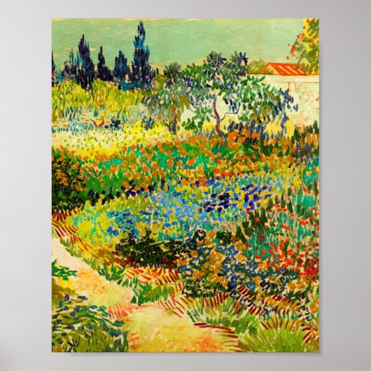 Vincent Van Gogh Garden in Arles Poster (Voorkant)