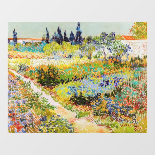 Vincent van Gogh - Garden in Arles Raamsticker (Vel)