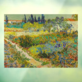 Vincent Van Gogh Garden in Arles Raamsticker (Vel 3)