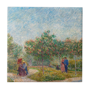 Vincent van Gogh - Garden in Montmarte met Lovers Tegeltje
